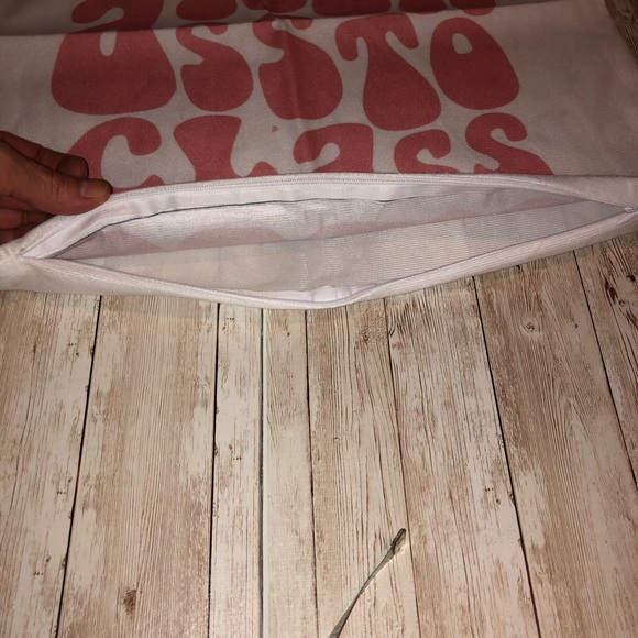 “Take your ass to class" vintage font pillow cover - 18"x18" zip closure -NEW - Picture 4 of 8